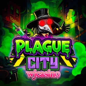 Tela de jogo do slot Plague City com atmosfera sombria